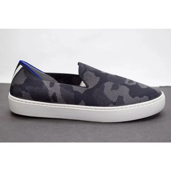 Rothy's Womens US 8.5 The Original Slip On Sneaker Grey Camo Camouflage Sneakers - Picture 4 of 12
